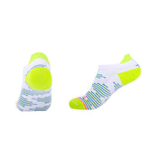 Ankle Cotton Running Socks for women | Bold Stripes Contrast Panels
